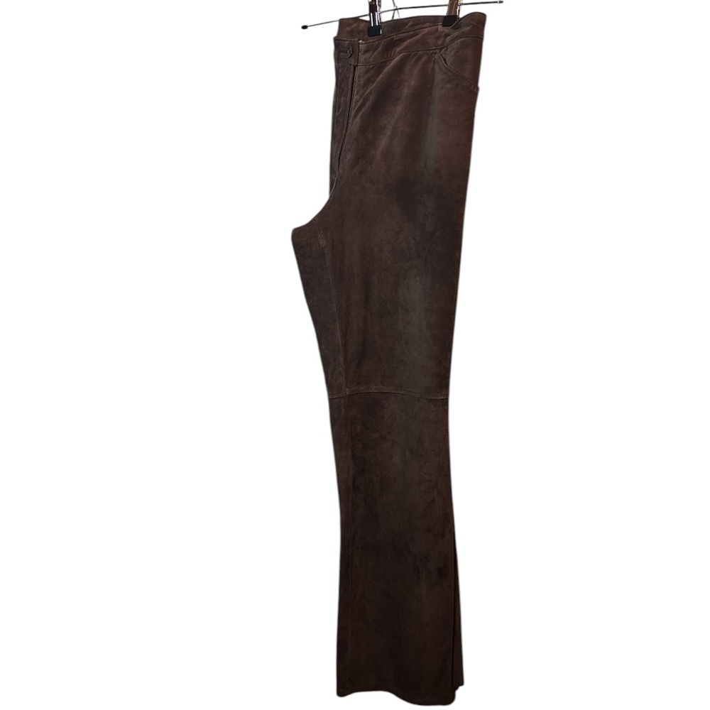 Brown Suede flare boot cut Pants size 12 - Picture 3 of 7